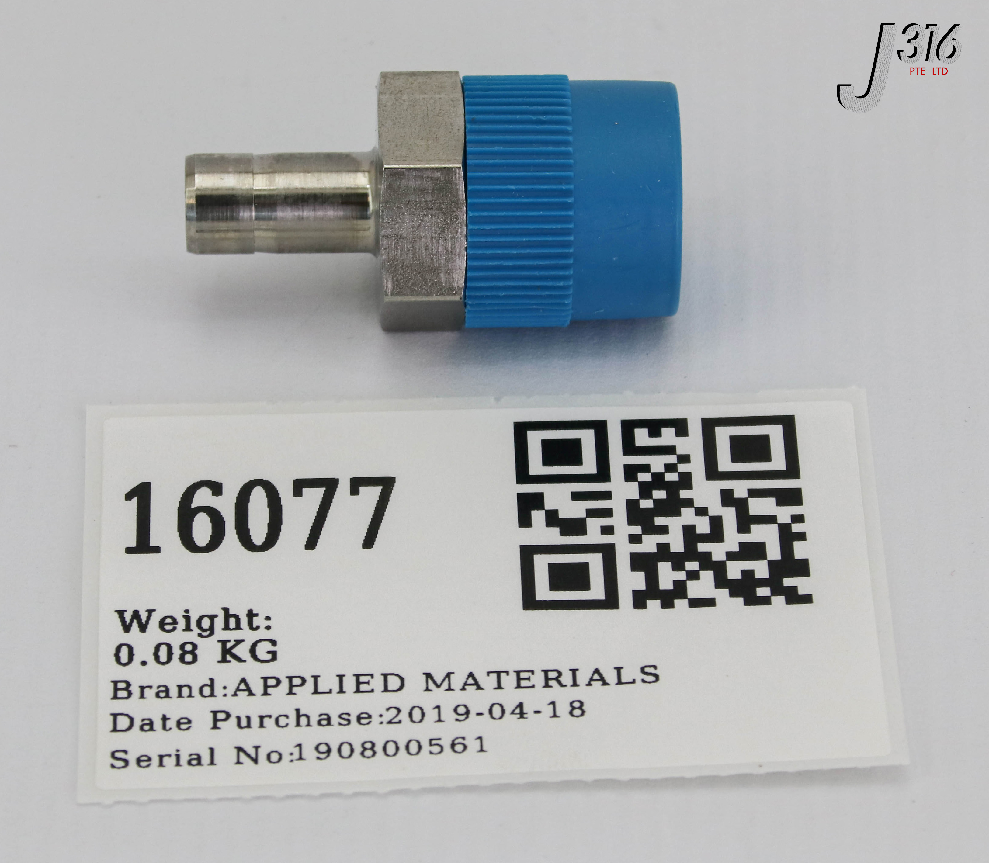 16077 APPLIED MATERIALS FTG TBG ADP 3/8TS 1/2MP SST (NEW) 3300
